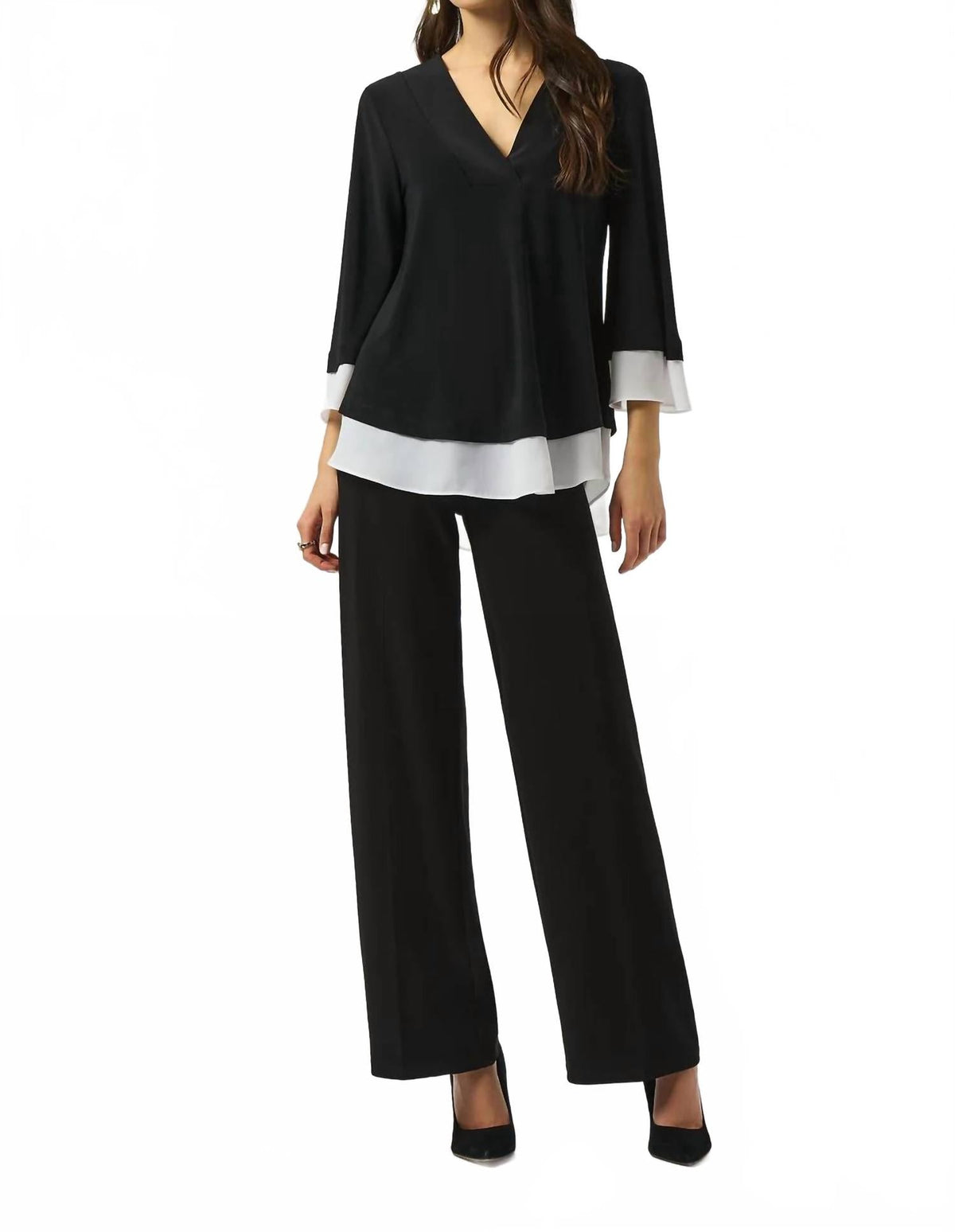 Top color negro y blanco