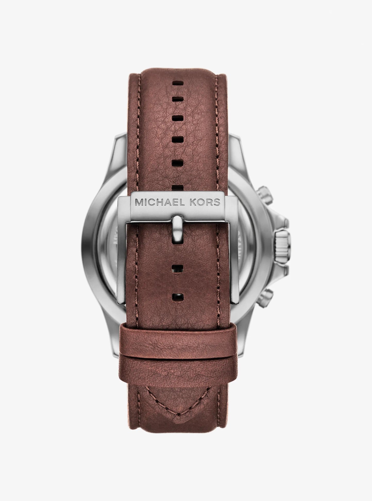 Reloj de cuero color plateado
