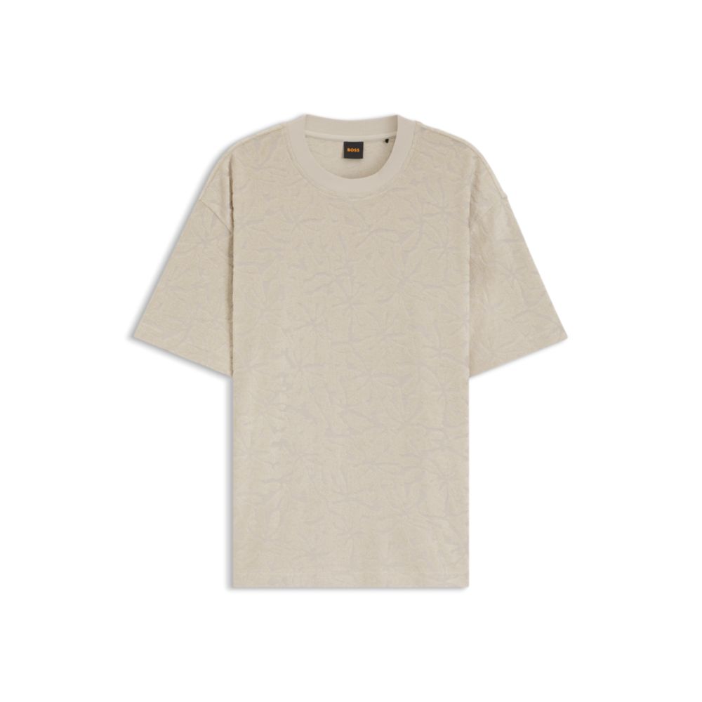 Camiseta de mezcla de algodón con estampado floral