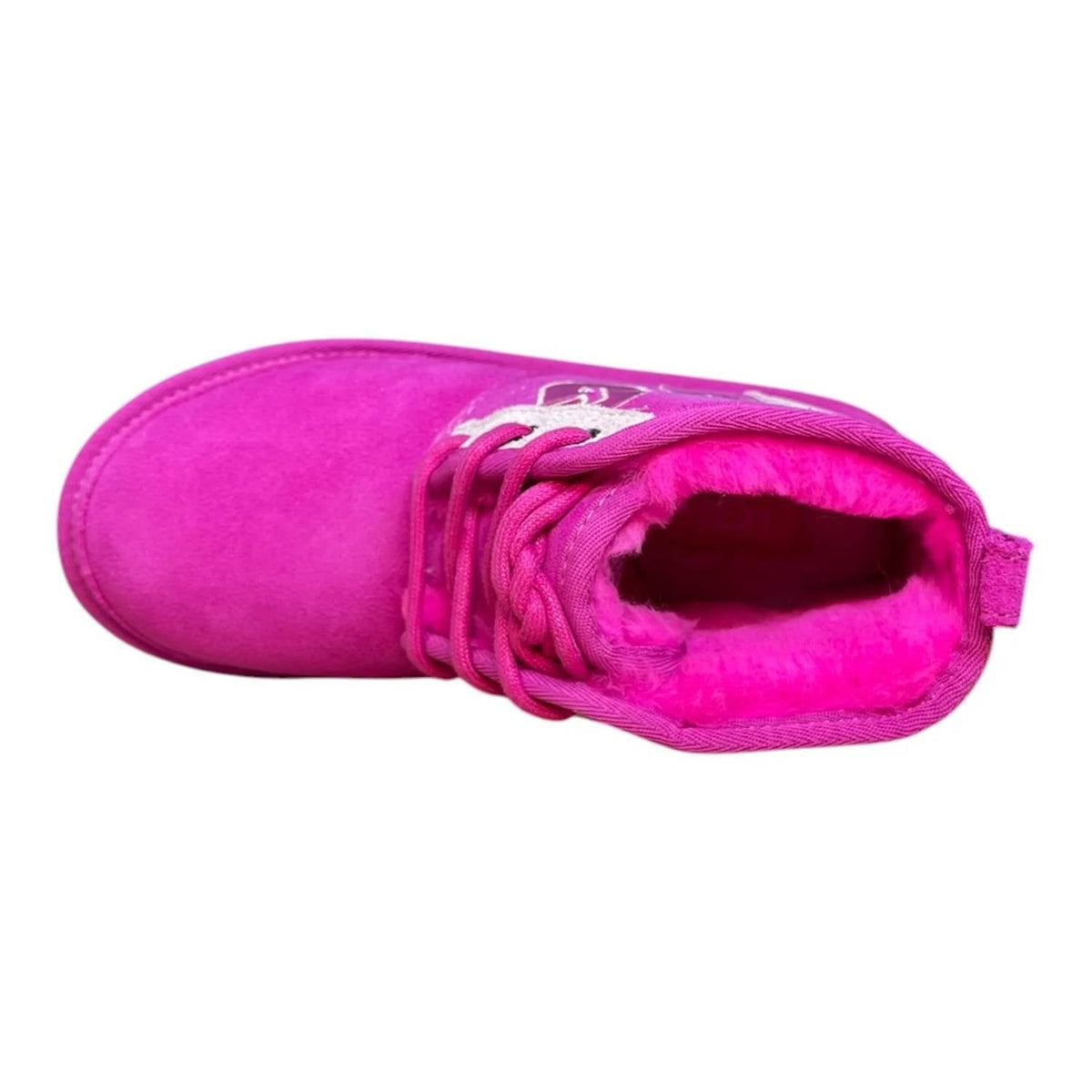 Botas infantil con estampado color rosado