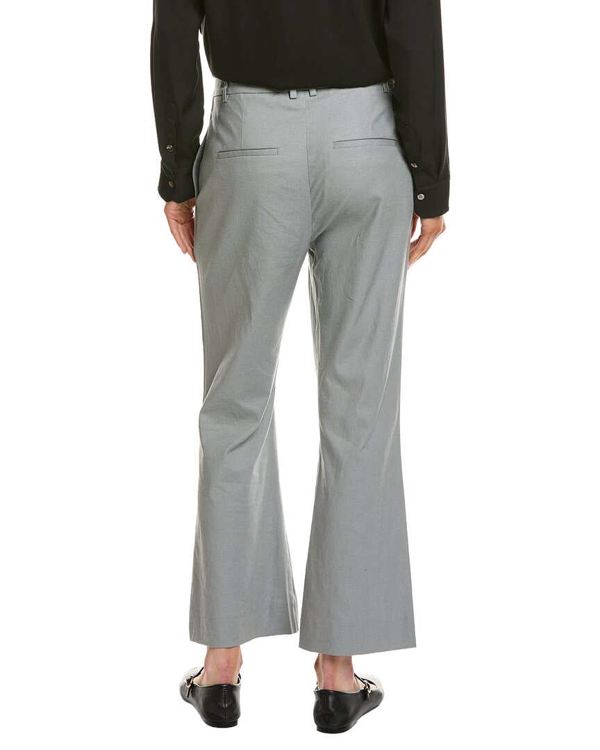 Pantalón de mezcla de lino de tiro medio