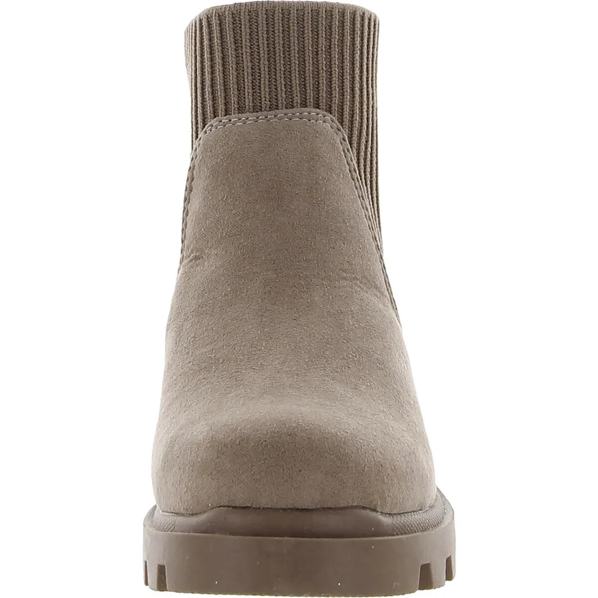 Botas infantil de gamuza sintética color taupe