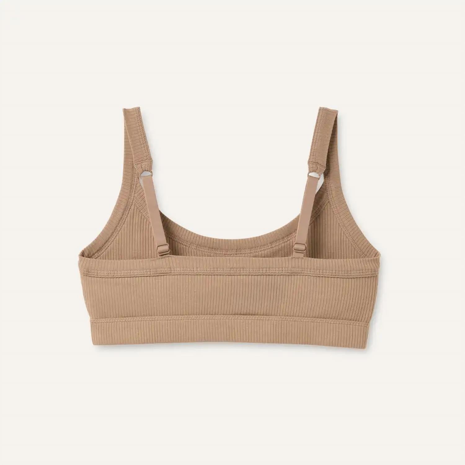 Bralette color plateado y taupe