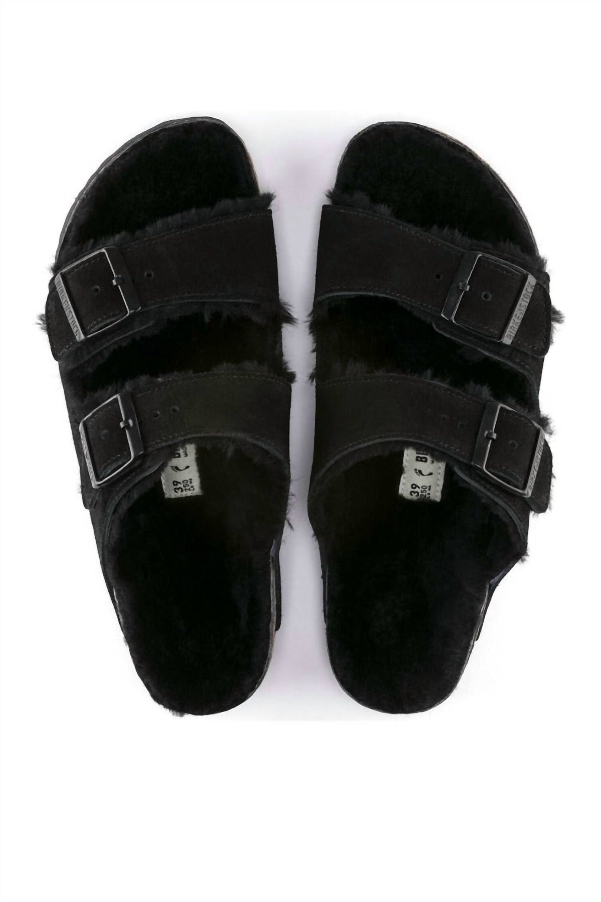Sandalias unisex de gamuza color negro