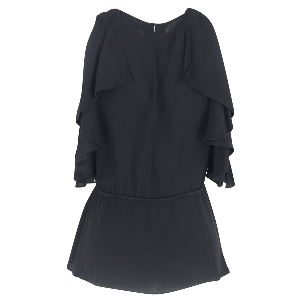 Blusa de seda color negro