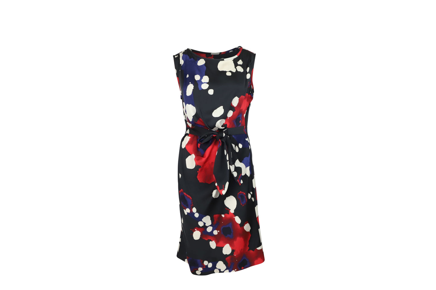 Vestido de seda con estampado multicolor