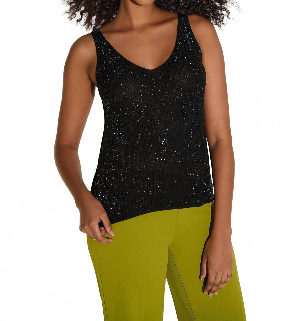 Camiseta sin mangas color negro