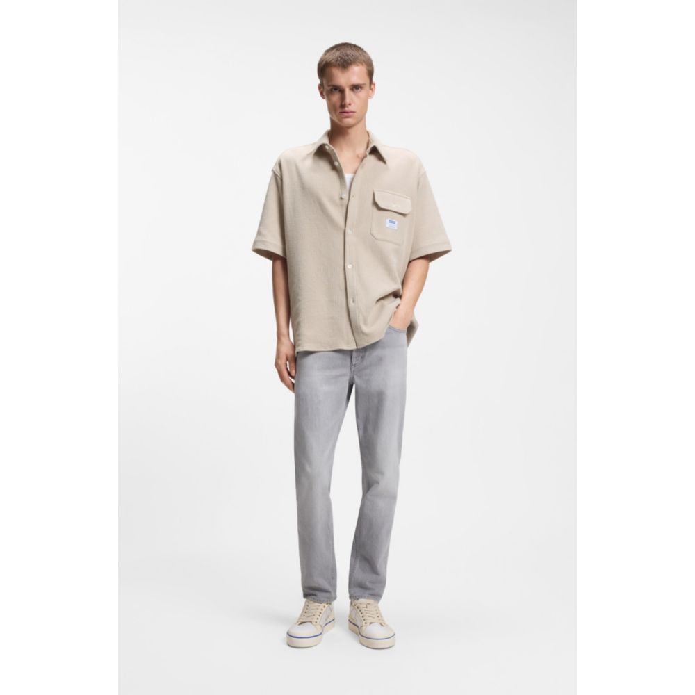 Camisa de algodón de corte amplio