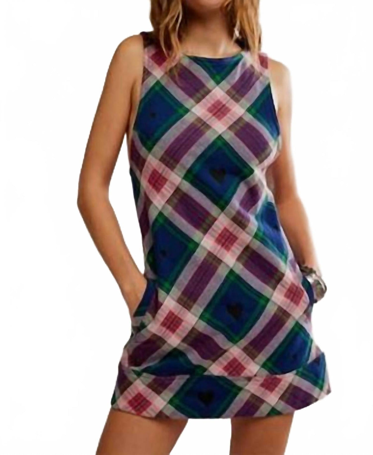 Vestido de mujer corto a cuadros