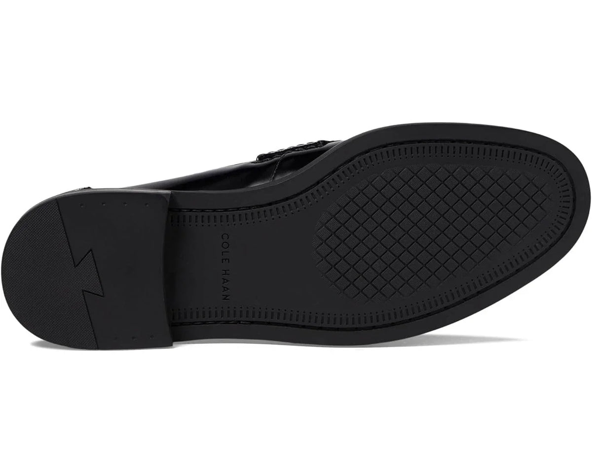 Mocasines de hombre de cuero color negro