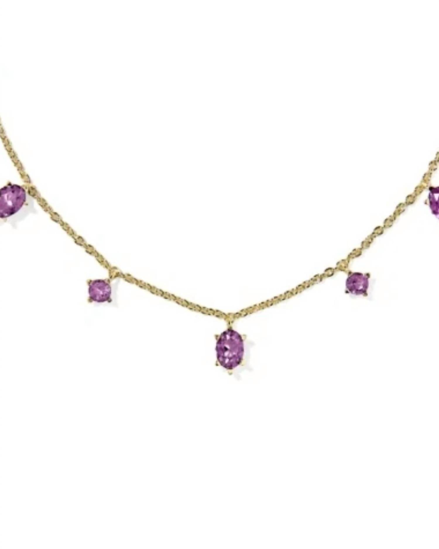 Collar de mujer color violeta