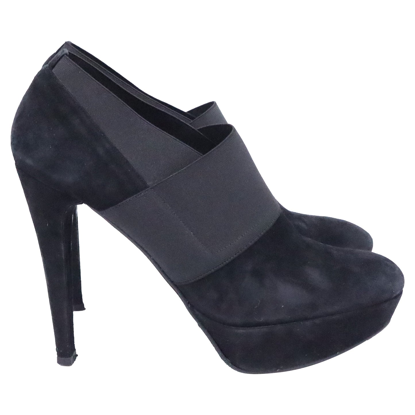 Botines de gamuza con plataforma color negro
