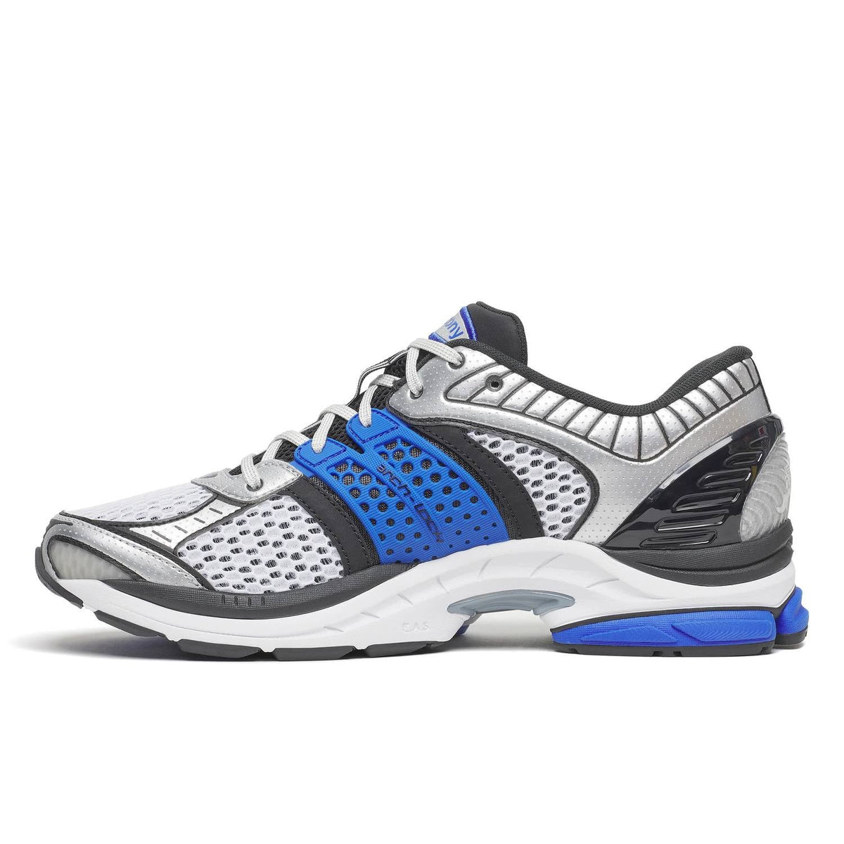 Tenis de hombre color negro y azul y plateado