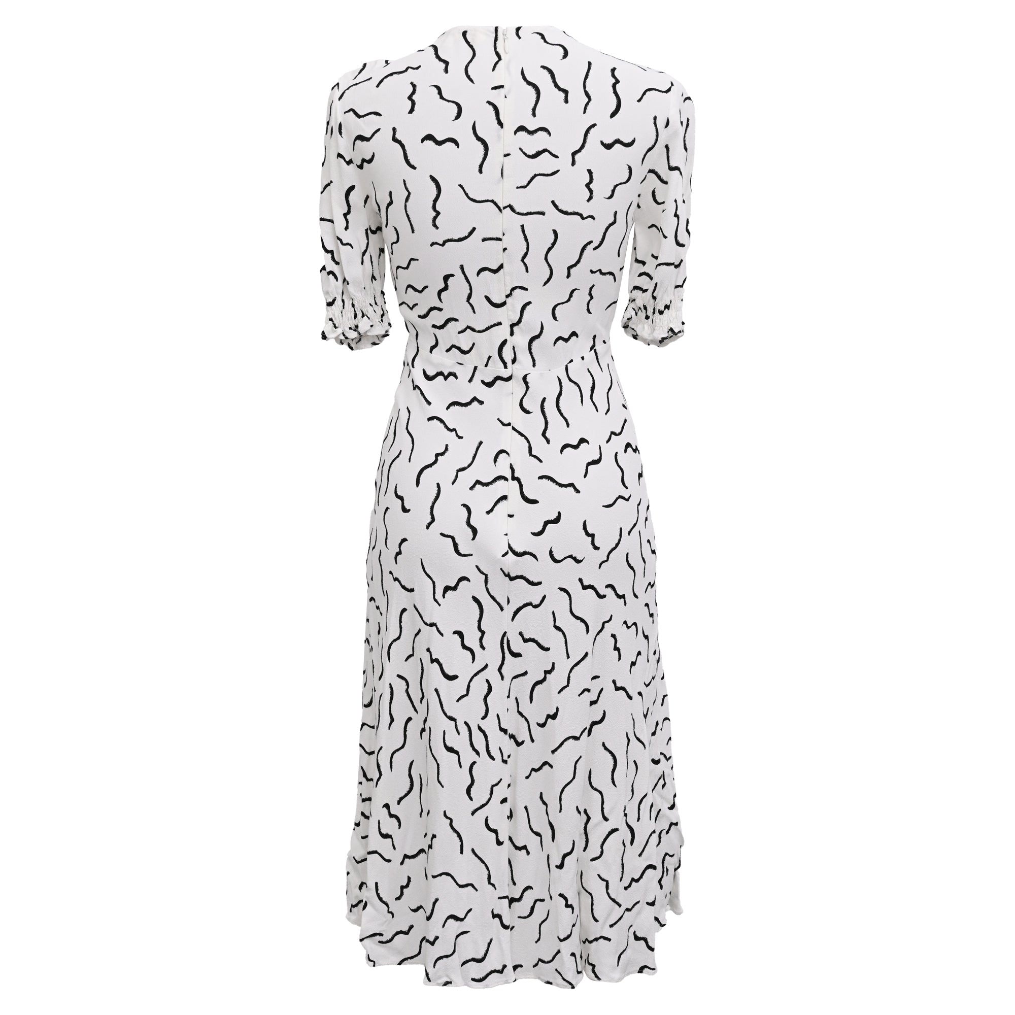 Vestido midi color blanco