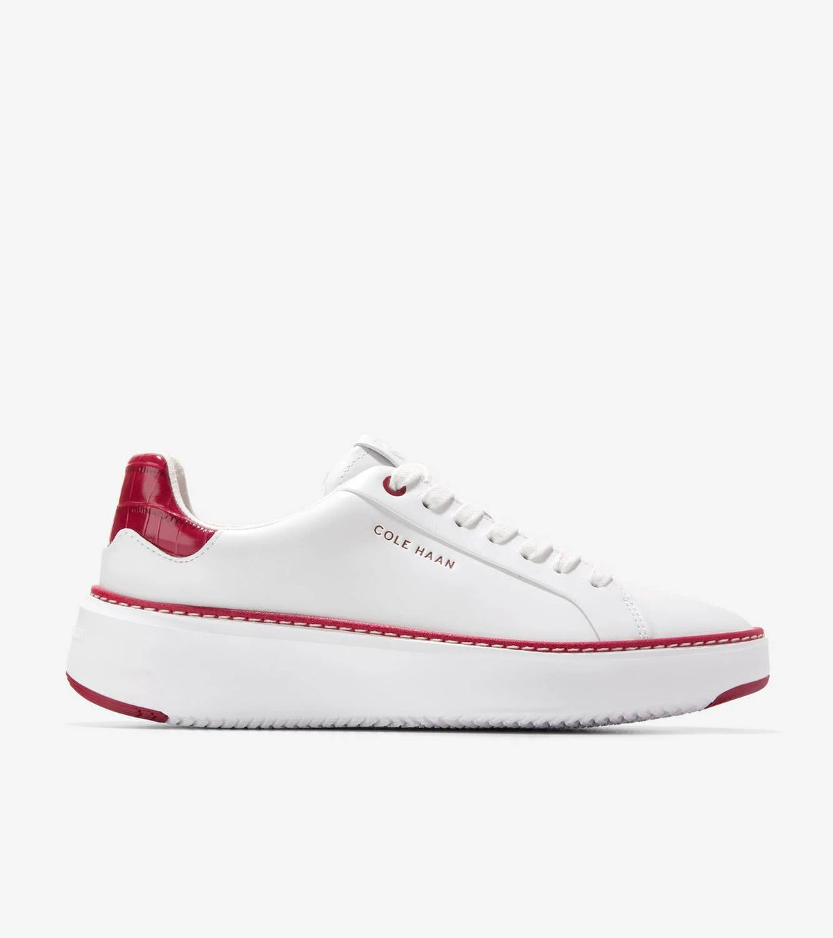 Tenis de mujer color blanco y rojo