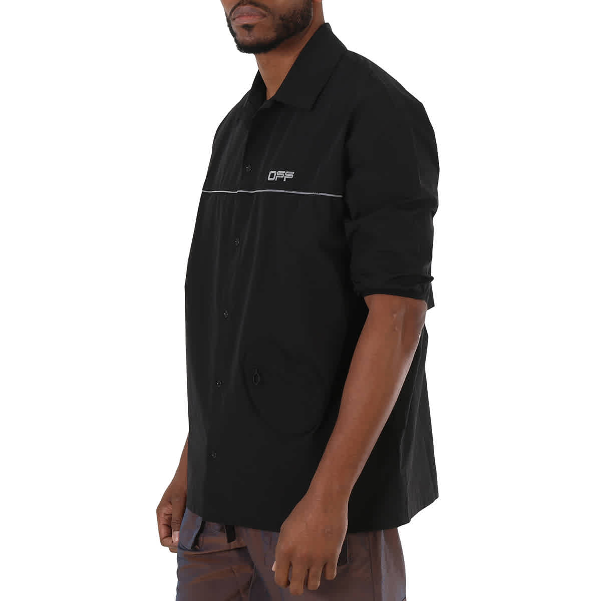 Camisa de hombre de manga corta color negro