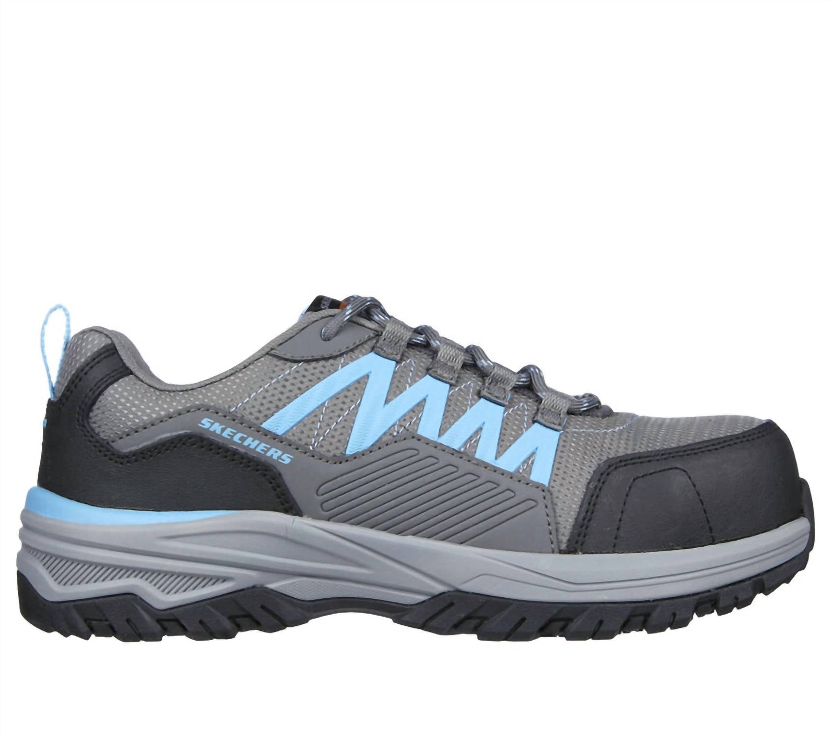 Tenis de mujer color azul claro y gris