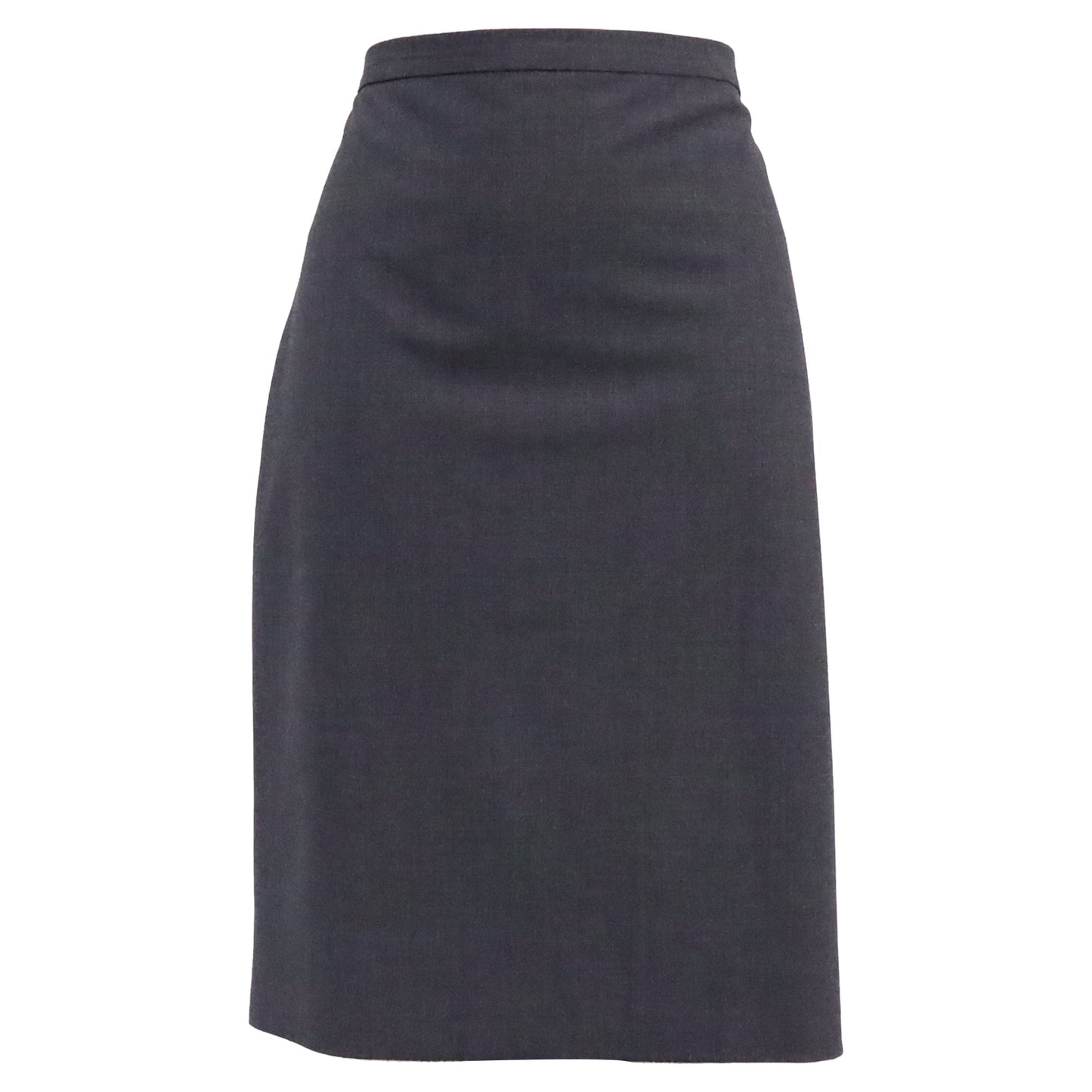 Falda de lana color gris