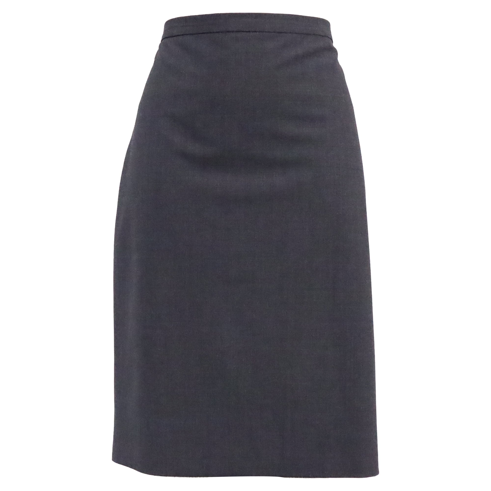 Falda de lana color gris