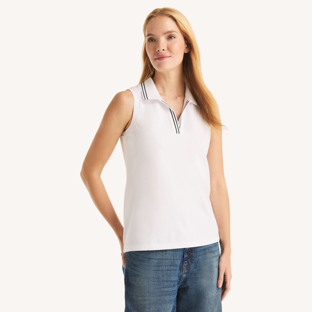 Polo de mujer sin mangas