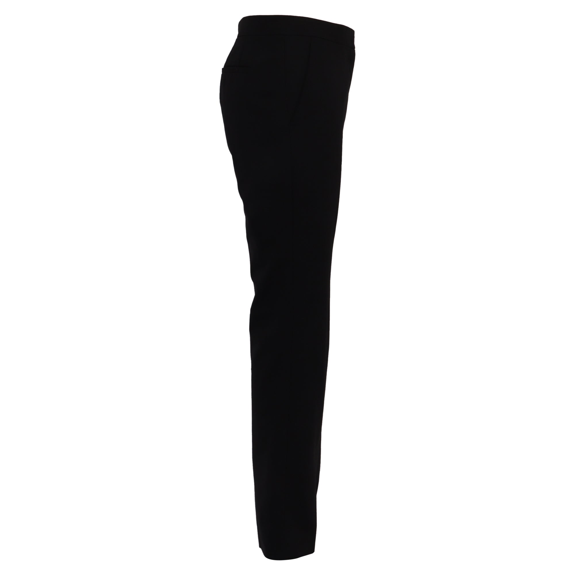 Pantalón de lana de corte ajustado color negro
