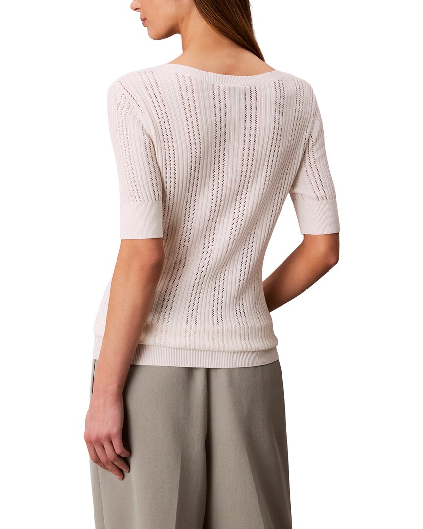 Calvin Klein Top Pointelle Tejido Fino