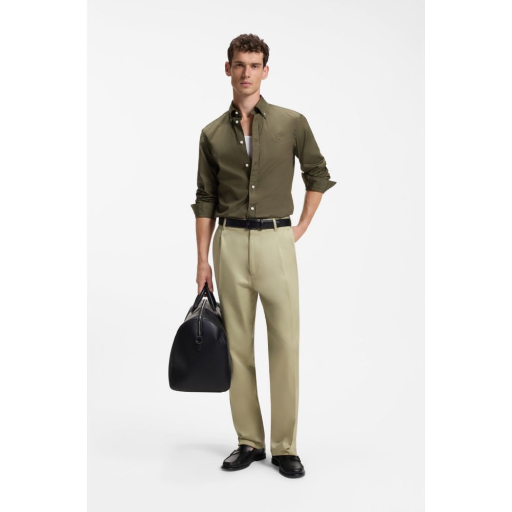 Camisa de algodón de corte ajustado
