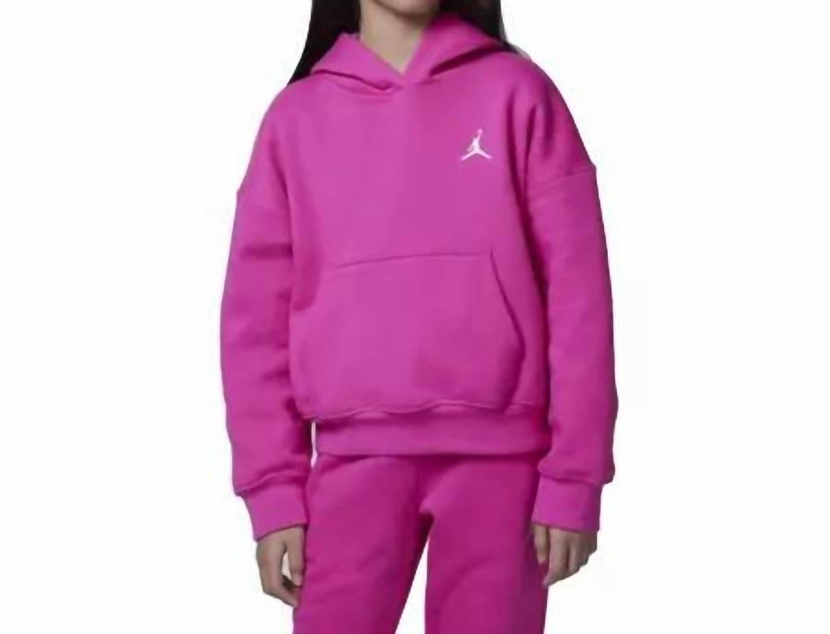 Buzo con capucha para niña color rosado