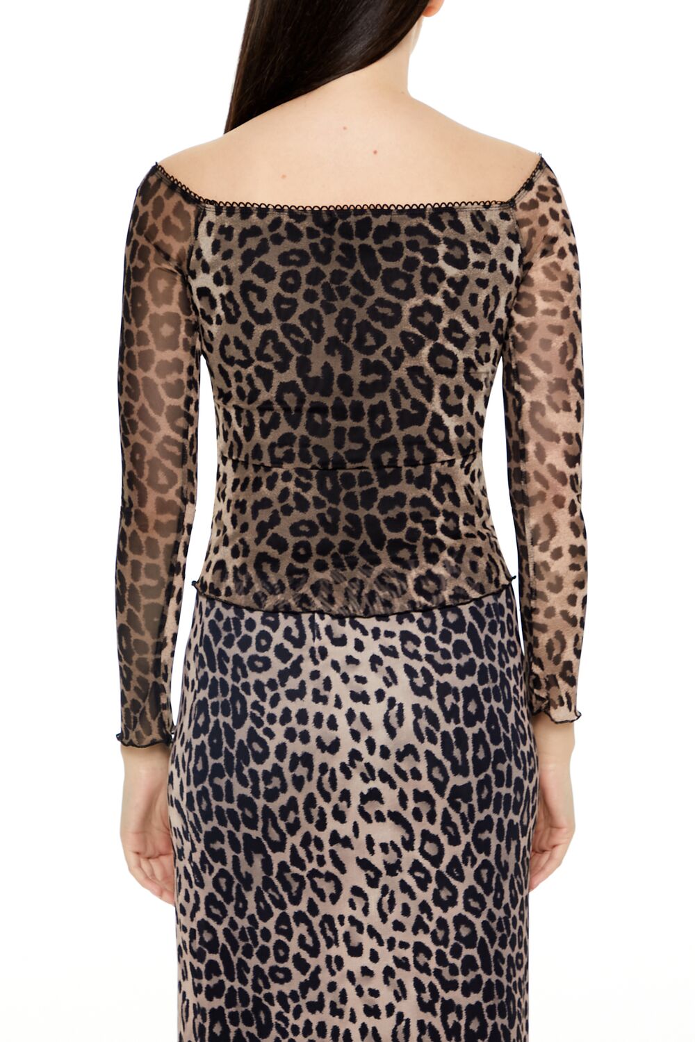 Top con escote cuadrado con estampado animal