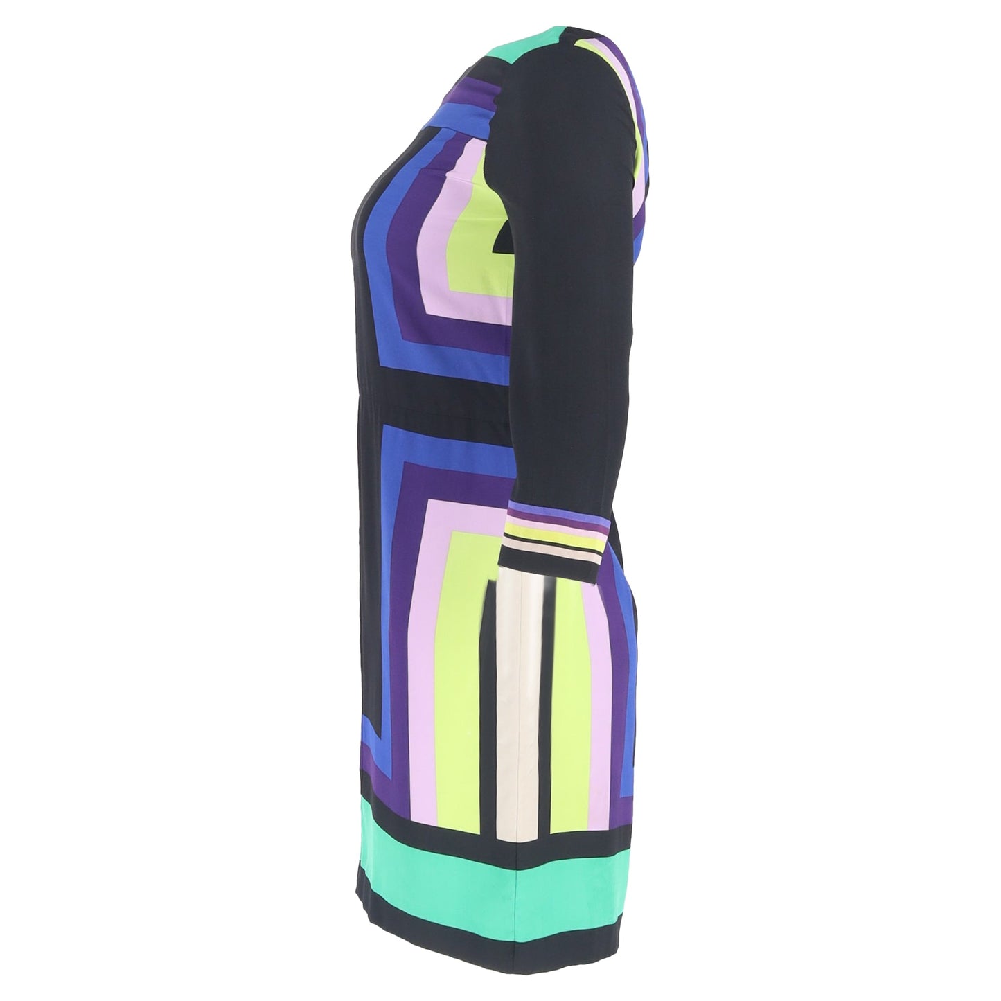 Vestido de seda con estampado multicolor