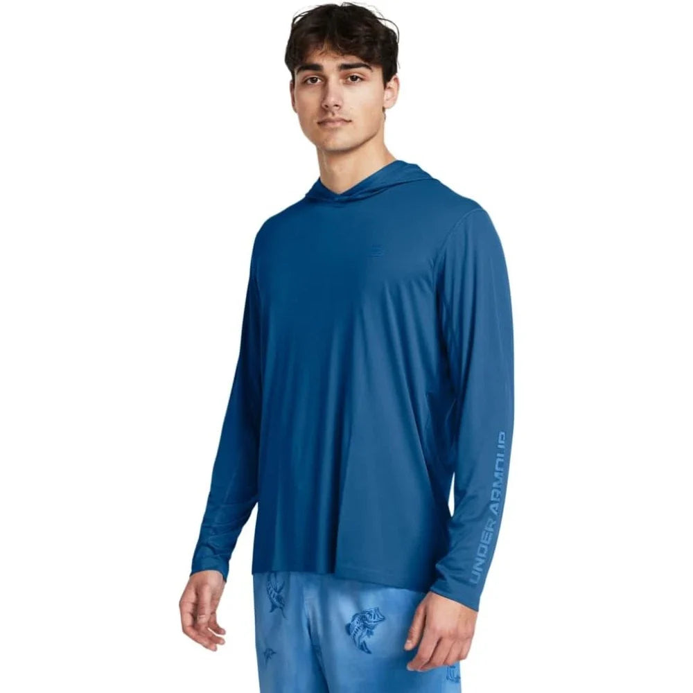 Buzo con capucha de hombre color azul