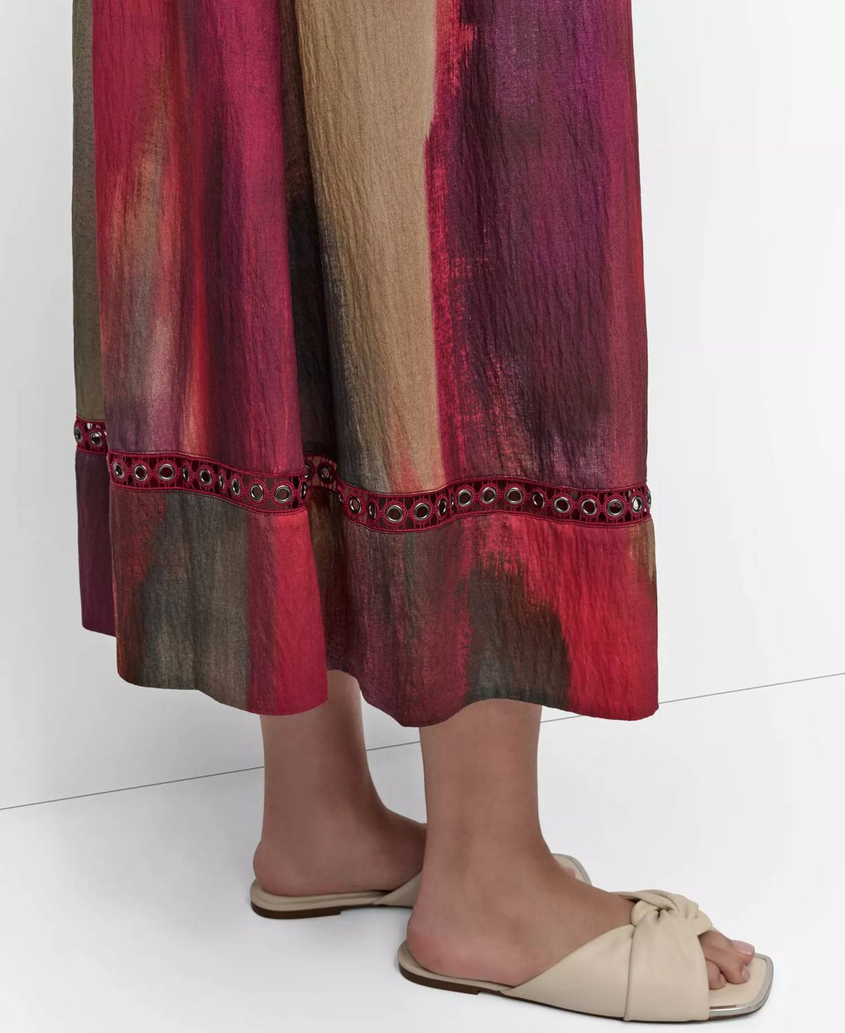 Vestido midi color rojo