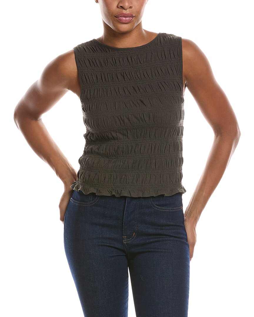 Camiseta sin mangas de mezcla de lino