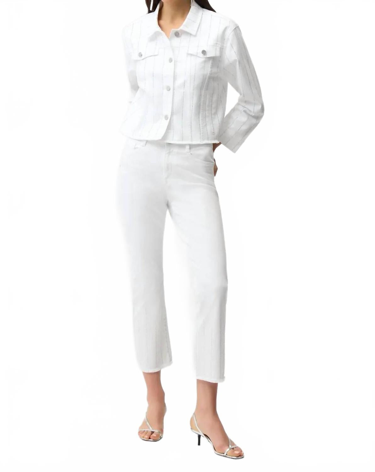 Chaqueta de mezclilla color blanco