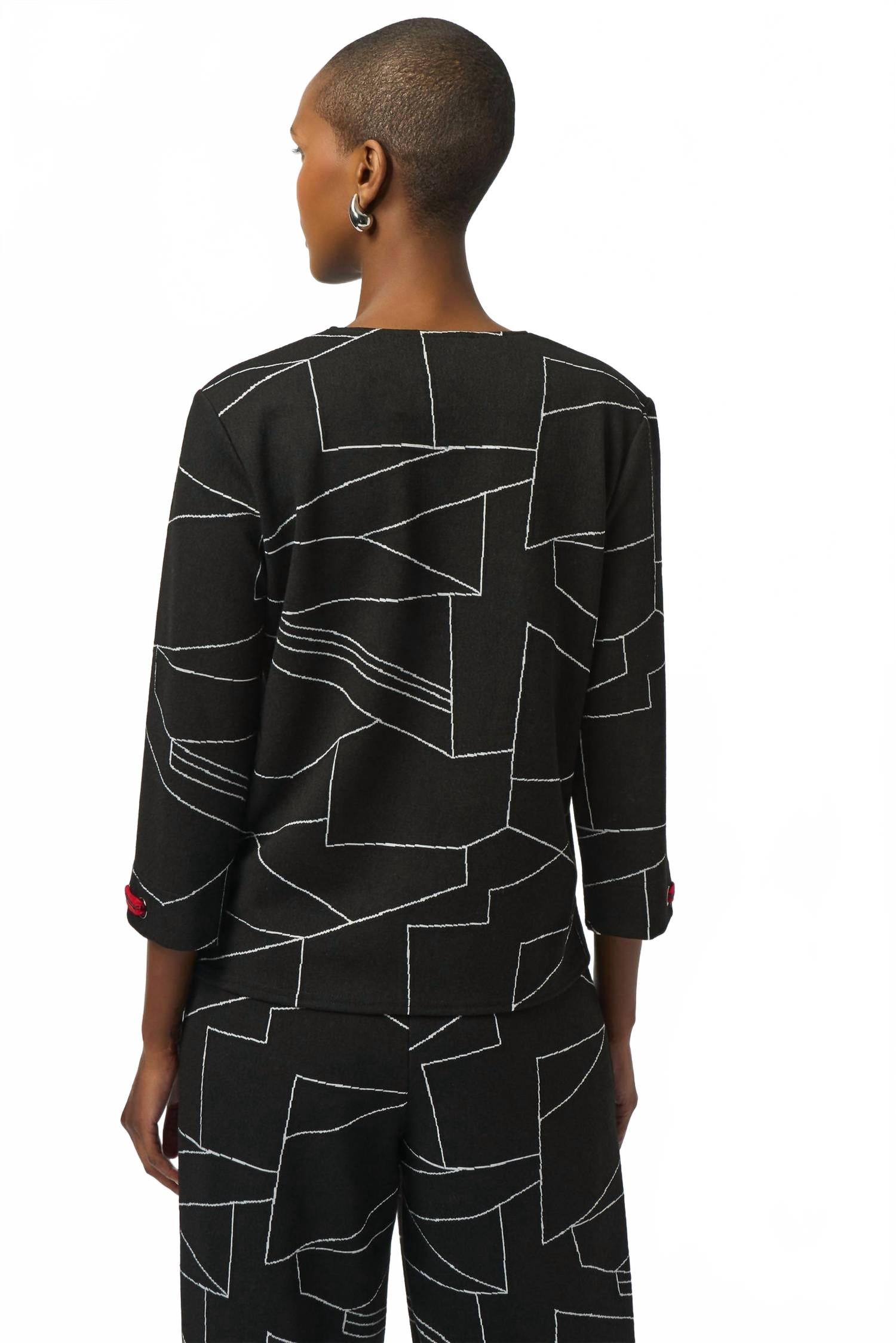 Top color negro y blanco