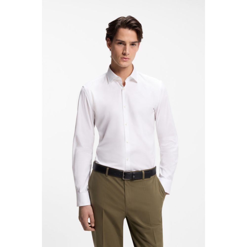 Camisa de algodón de corte ajustado