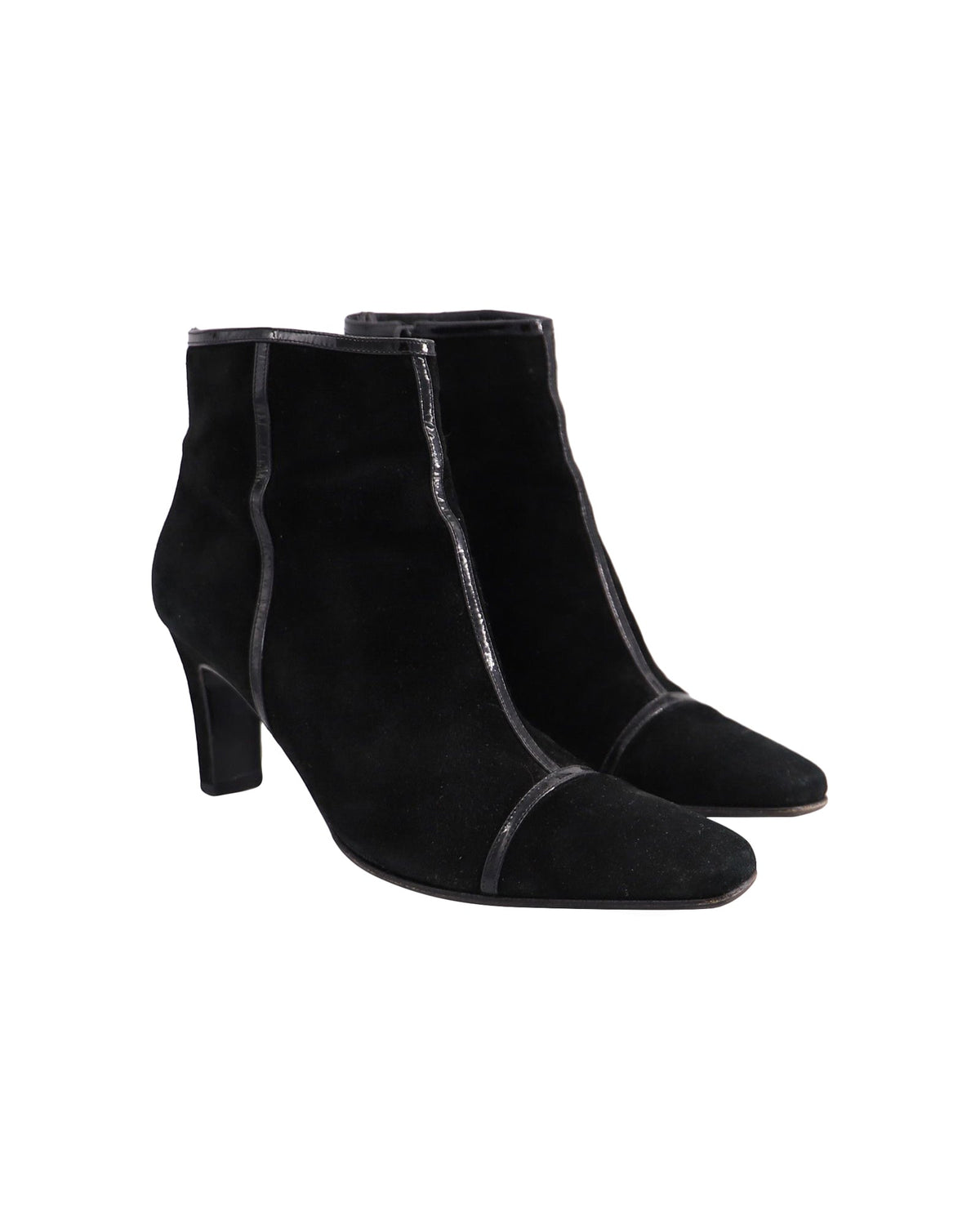 Botines de gamuza color negro