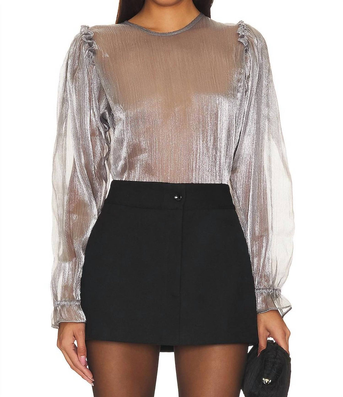 Top color plateado
