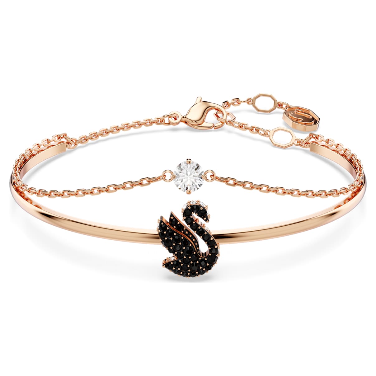 Pulsera color oro rosa y negro