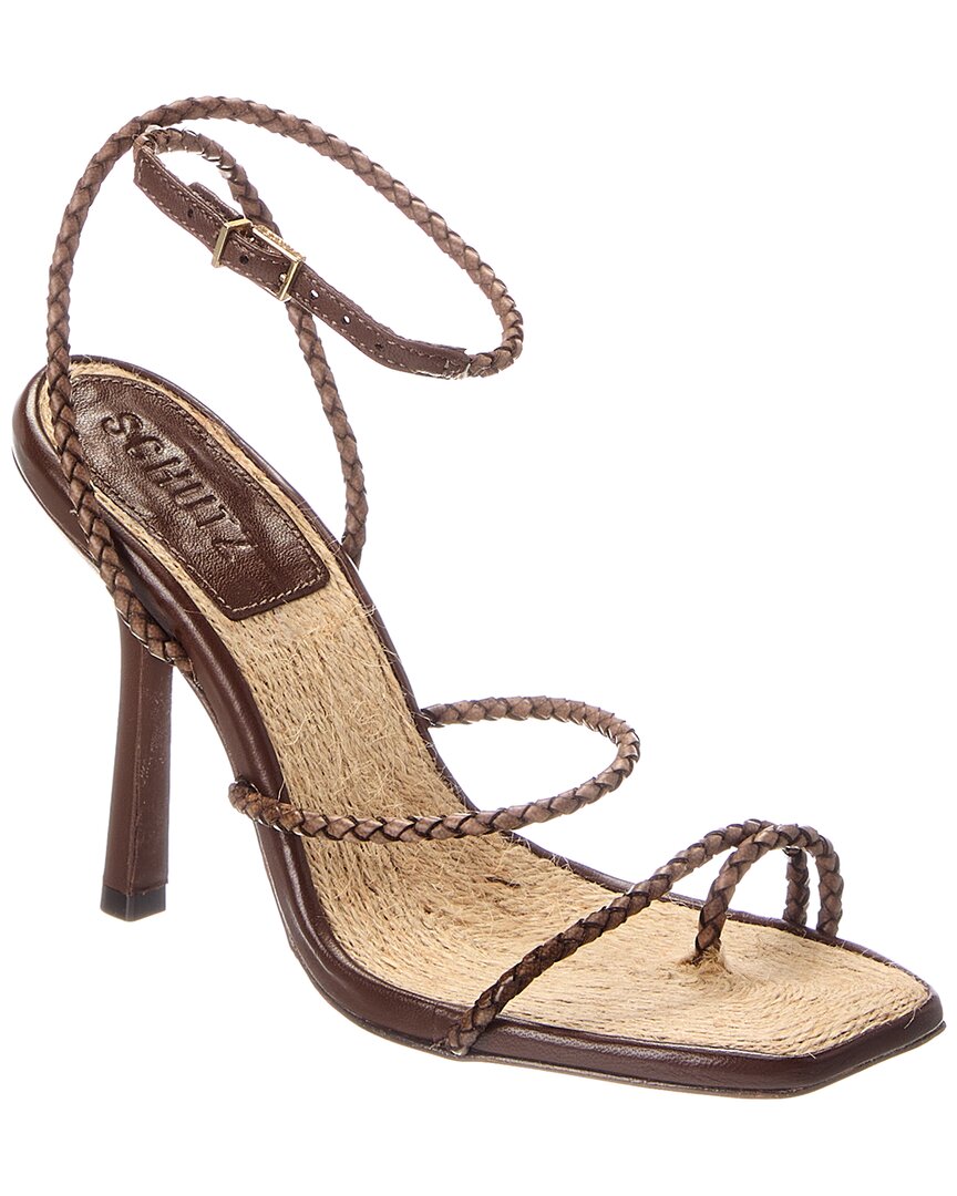 SCHUTZ Kaya de Cuero Stiletto Alto y Paja