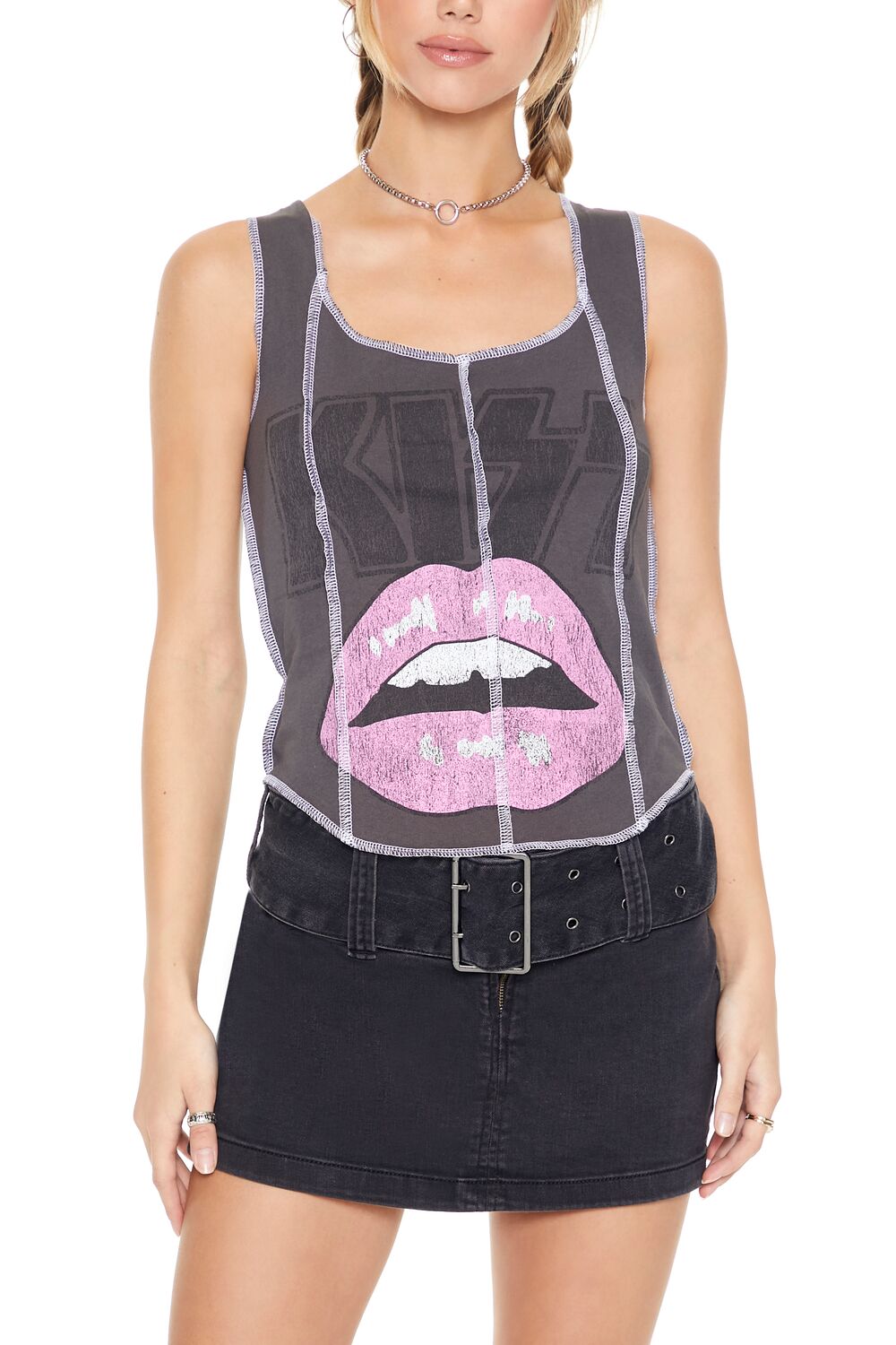 Camiseta sin mangas con estampado