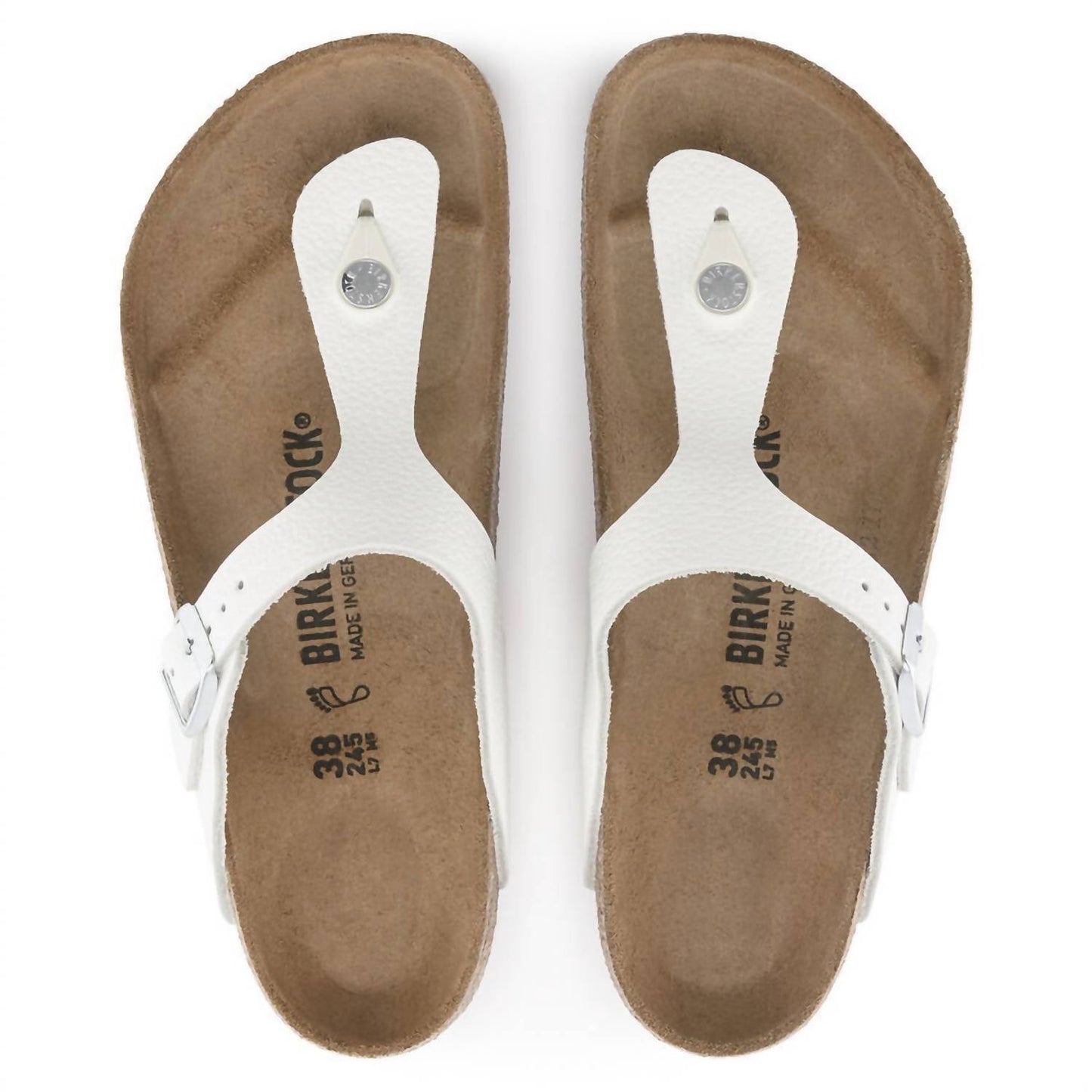 Sandalias de mujer de cuero color blanco