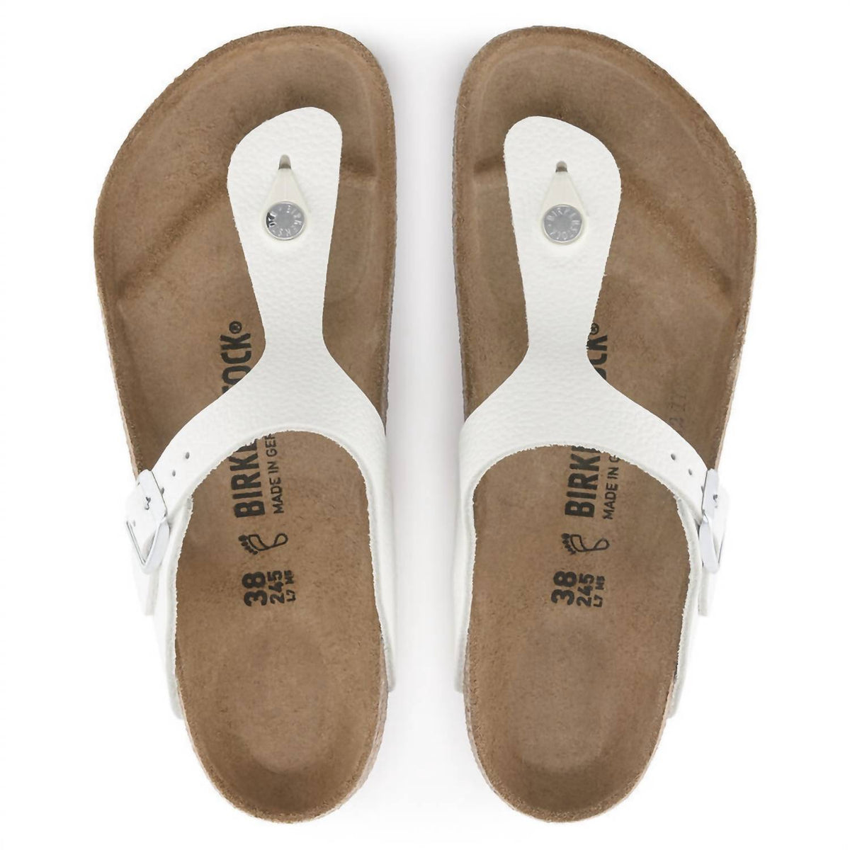 Sandalias de mujer de cuero color blanco