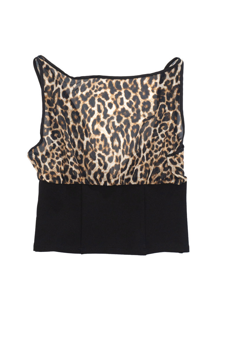 Top con estampado animal