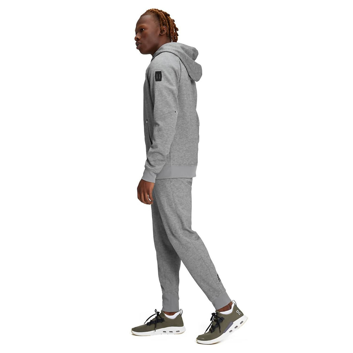 Buzo con capucha de hombre color gris