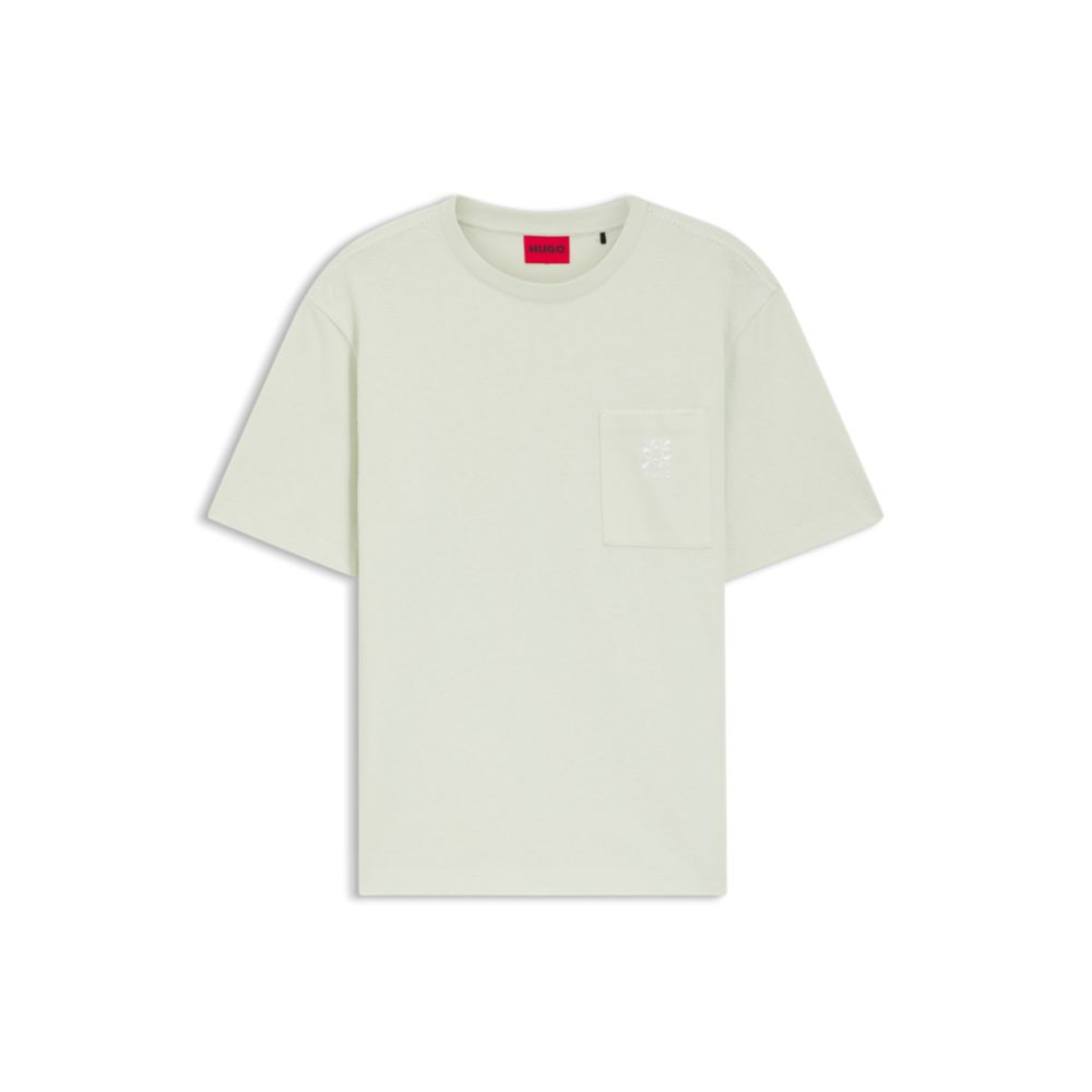 Camiseta de algodón con bordado