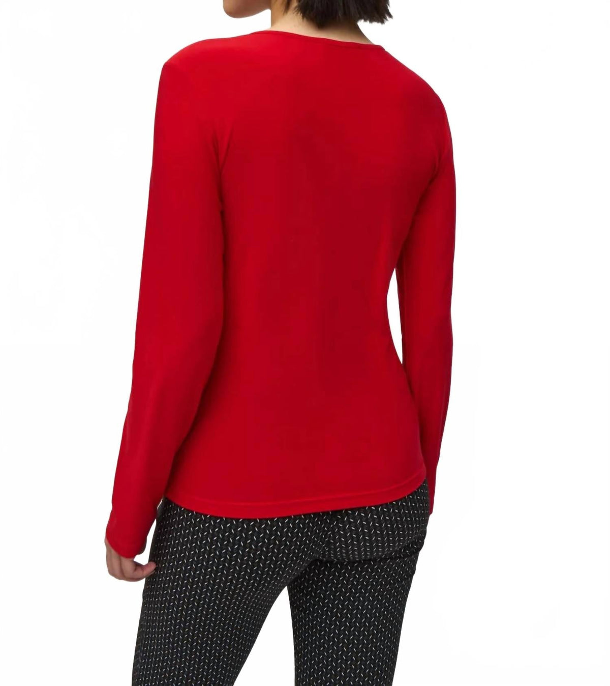 Top de manga larga color rojo