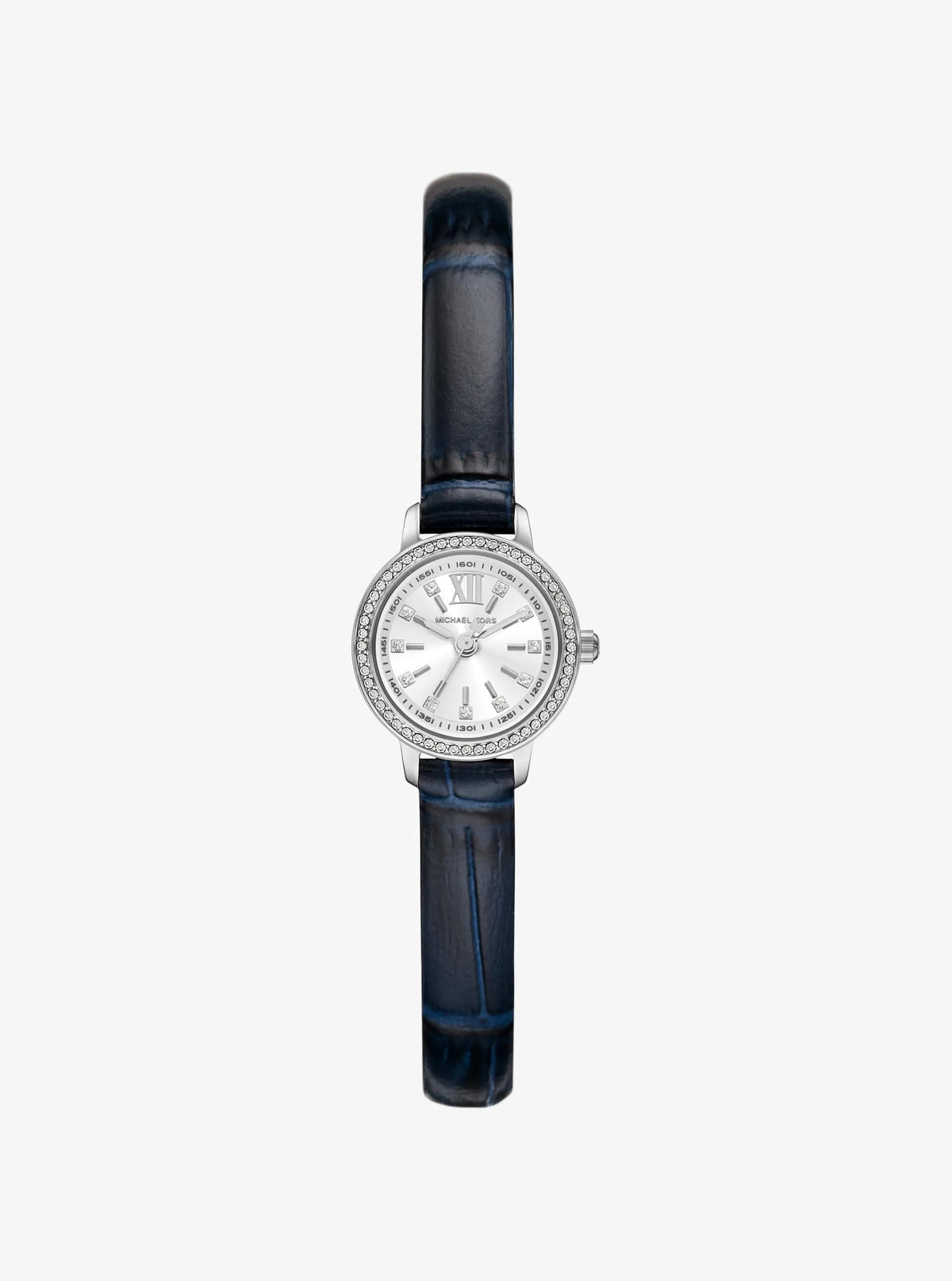 Reloj de cuero color plateado