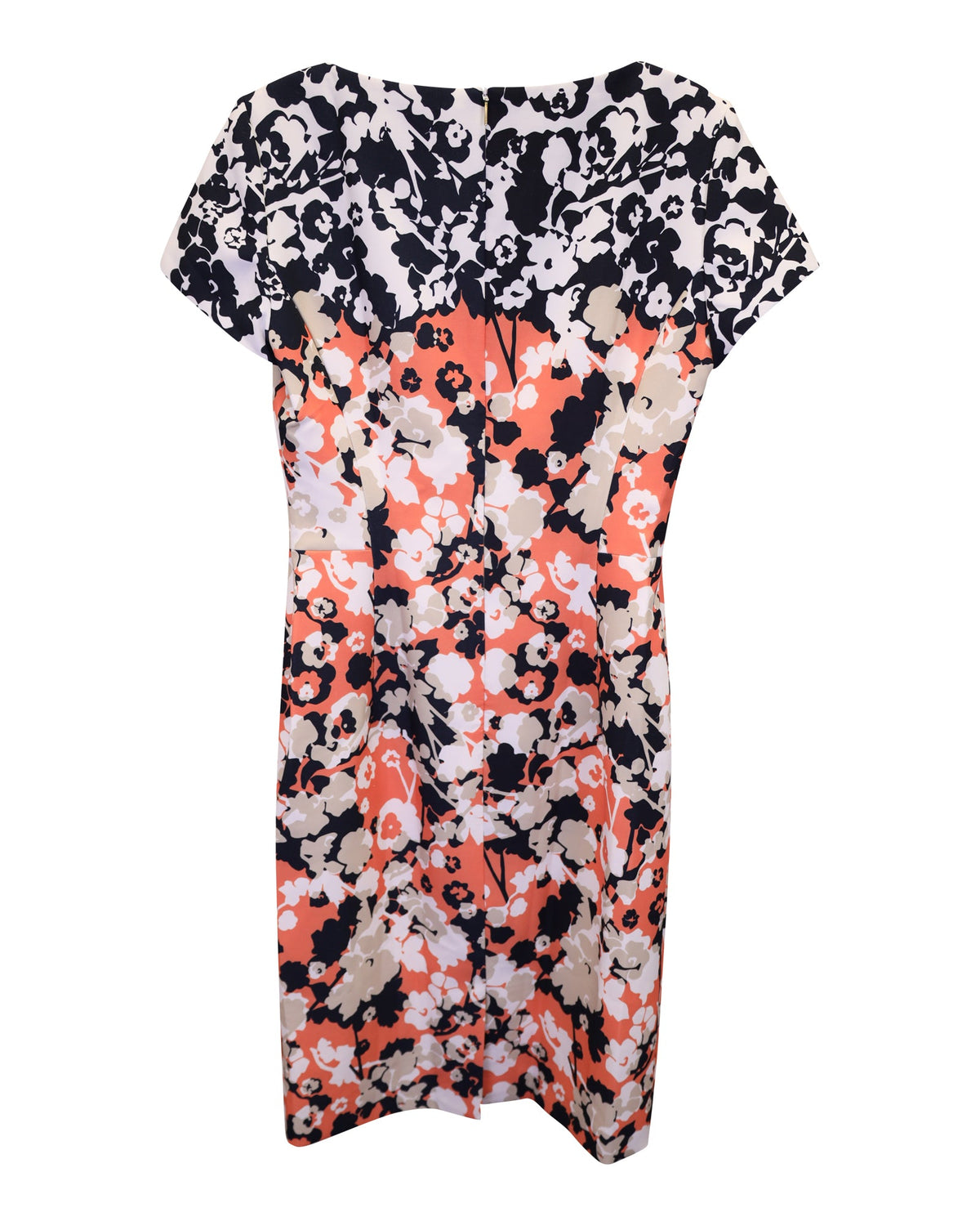 Vestido corto con estampado floral multicolor