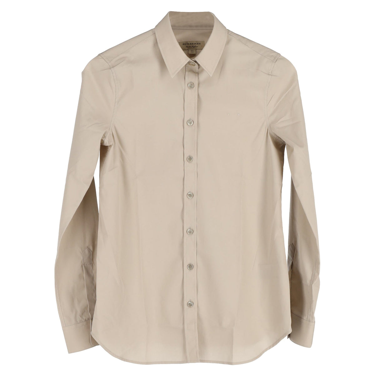 Camisa de algodón color beige